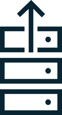 Siyah ve Beyaz Logo Simgesi PNG Biçimini Yükle. Web Sitesi Düğmesi, Mobil Uygulama Arayüzü, Dosya Aktarımı, Belge Paylaşımı, Bulut Depolama ve Veri Yedekleme için Minimalist Düz Tasarımlı Tek Renkli Ok Gönderme İşareti Grafiksel Elemanı