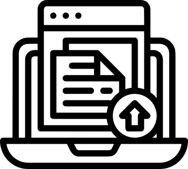 Siyah ve Beyaz Logo Simgesi PNG Biçimini Yükle. Web Sitesi Düğmesi, Mobil Uygulama Arayüzü, Dosya Aktarımı, Belge Paylaşımı, Bulut Depolama ve Veri Yedekleme için Minimalist Düz Tasarımlı Tek Renkli Ok Gönderme İşareti Grafiksel Elemanı