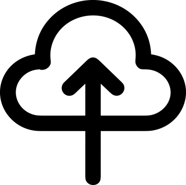 Siyah ve Beyaz Logo Simgesi PNG Biçimini Yükle. Web Sitesi Düğmesi, Mobil Uygulama Arayüzü, Dosya Aktarımı, Belge Paylaşımı, Bulut Depolama ve Veri Yedekleme için Minimalist Düz Tasarımlı Tek Renkli Ok Gönderme İşareti Grafiksel Elemanı