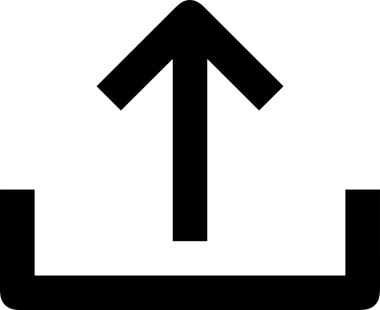 Siyah ve Beyaz Logo Simgesi PNG Biçimini Yükle. Web Sitesi Düğmesi, Mobil Uygulama Arayüzü, Dosya Aktarımı, Belge Paylaşımı, Bulut Depolama ve Veri Yedekleme için Minimalist Düz Tasarımlı Tek Renkli Ok Gönderme İşareti Grafiksel Elemanı