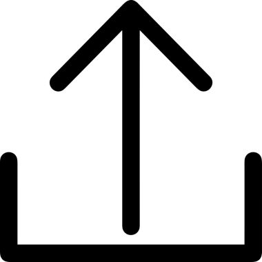 Siyah ve Beyaz Logo Simgesi PNG Biçimini Yükle. Web Sitesi Düğmesi, Mobil Uygulama Arayüzü, Dosya Aktarımı, Belge Paylaşımı, Bulut Depolama ve Veri Yedekleme için Minimalist Düz Tasarımlı Tek Renkli Ok Gönderme İşareti Grafiksel Elemanı