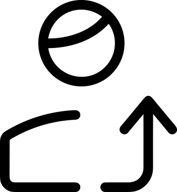 Siyah ve Beyaz Logo Simgesi PNG Biçimini Yükle. Web Sitesi Düğmesi, Mobil Uygulama Arayüzü, Dosya Aktarımı, Belge Paylaşımı, Bulut Depolama ve Veri Yedekleme için Minimalist Düz Tasarımlı Tek Renkli Ok Gönderme İşareti Grafiksel Elemanı