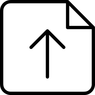 Siyah ve Beyaz Logo Simgesi PNG Biçimini Yükle. Web Sitesi Düğmesi, Mobil Uygulama Arayüzü, Dosya Aktarımı, Belge Paylaşımı, Bulut Depolama ve Veri Yedekleme için Minimalist Düz Tasarımlı Tek Renkli Ok Gönderme İşareti Grafiksel Elemanı