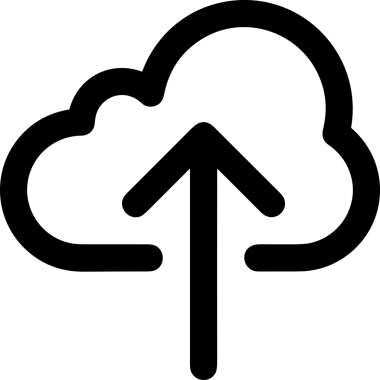 Siyah ve Beyaz Logo Simgesi PNG Biçimini Yükle. Web Sitesi Düğmesi, Mobil Uygulama Arayüzü, Dosya Aktarımı, Belge Paylaşımı, Bulut Depolama ve Veri Yedekleme için Minimalist Düz Tasarımlı Tek Renkli Ok Gönderme İşareti Grafiksel Elemanı