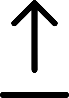 Siyah ve Beyaz Logo Simgesi PNG Biçimini Yükle. Web Sitesi Düğmesi, Mobil Uygulama Arayüzü, Dosya Aktarımı, Belge Paylaşımı, Bulut Depolama ve Veri Yedekleme için Minimalist Düz Tasarımlı Tek Renkli Ok Gönderme İşareti Grafiksel Elemanı