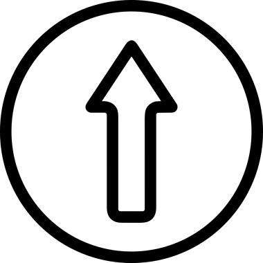 Siyah ve Beyaz Logo Simgesi PNG Biçimini Yükle. Web Sitesi Düğmesi, Mobil Uygulama Arayüzü, Dosya Aktarımı, Belge Paylaşımı, Bulut Depolama ve Veri Yedekleme için Minimalist Düz Tasarımlı Tek Renkli Ok Gönderme İşareti Grafiksel Elemanı