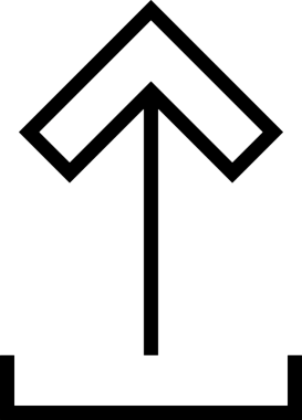 Siyah ve Beyaz Logo Simgesi PNG Biçimini Yükle. Web Sitesi Düğmesi, Mobil Uygulama Arayüzü, Dosya Aktarımı, Belge Paylaşımı, Bulut Depolama ve Veri Yedekleme için Minimalist Düz Tasarımlı Tek Renkli Ok Gönderme İşareti Grafiksel Elemanı