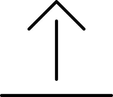 Siyah ve Beyaz Logo Simgesi PNG Biçimini Yükle. Web Sitesi Düğmesi, Mobil Uygulama Arayüzü, Dosya Aktarımı, Belge Paylaşımı, Bulut Depolama ve Veri Yedekleme için Minimalist Düz Tasarımlı Tek Renkli Ok Gönderme İşareti Grafiksel Elemanı
