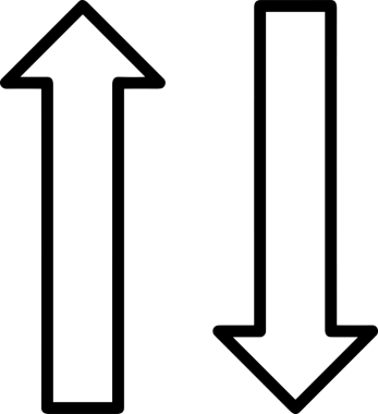 Siyah ve Beyaz Logo Simgesi PNG Biçimini Yükle. Web Sitesi Düğmesi, Mobil Uygulama Arayüzü, Dosya Aktarımı, Belge Paylaşımı, Bulut Depolama ve Veri Yedekleme için Minimalist Düz Tasarımlı Tek Renkli Ok Gönderme İşareti Grafiksel Elemanı