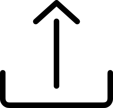 Siyah ve Beyaz Logo Simgesi PNG Biçimini Yükle. Web Sitesi Düğmesi, Mobil Uygulama Arayüzü, Dosya Aktarımı, Belge Paylaşımı, Bulut Depolama ve Veri Yedekleme için Minimalist Düz Tasarımlı Tek Renkli Ok Gönderme İşareti Grafiksel Elemanı