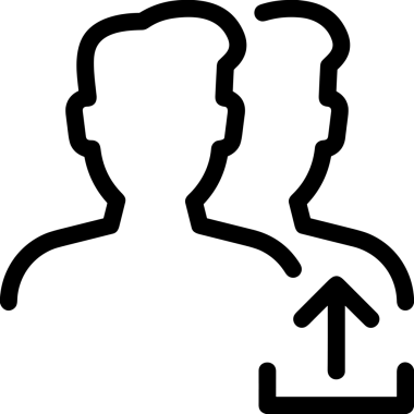 Siyah ve Beyaz Logo Simgesi PNG Biçimini Yükle. Web Sitesi Düğmesi, Mobil Uygulama Arayüzü, Dosya Aktarımı, Belge Paylaşımı, Bulut Depolama ve Veri Yedekleme için Minimalist Düz Tasarımlı Tek Renkli Ok Gönderme İşareti Grafiksel Elemanı