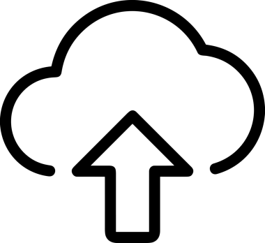 Siyah ve Beyaz Logo Simgesi PNG Biçimini Yükle. Web Sitesi Düğmesi, Mobil Uygulama Arayüzü, Dosya Aktarımı, Belge Paylaşımı, Bulut Depolama ve Veri Yedekleme için Minimalist Düz Tasarımlı Tek Renkli Ok Gönderme İşareti Grafiksel Elemanı