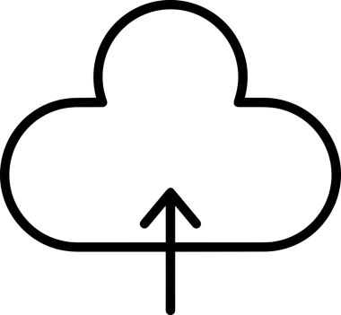 Siyah ve Beyaz Logo Simgesi PNG Biçimini Yükle. Web Sitesi Düğmesi, Mobil Uygulama Arayüzü, Dosya Aktarımı, Belge Paylaşımı, Bulut Depolama ve Veri Yedekleme için Minimalist Düz Tasarımlı Tek Renkli Ok Gönderme İşareti Grafiksel Elemanı