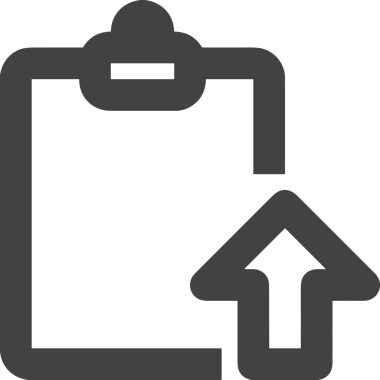 Siyah ve Beyaz Logo Simgesi PNG Biçimini Yükle. Web Sitesi Düğmesi, Mobil Uygulama Arayüzü, Dosya Aktarımı, Belge Paylaşımı, Bulut Depolama ve Veri Yedekleme için Minimalist Düz Tasarımlı Tek Renkli Ok Gönderme İşareti Grafiksel Elemanı