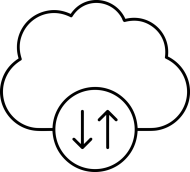 Siyah ve Beyaz Logo Simgesi PNG Biçimini Yükle. Web Sitesi Düğmesi, Mobil Uygulama Arayüzü, Dosya Aktarımı, Belge Paylaşımı, Bulut Depolama ve Veri Yedekleme için Minimalist Düz Tasarımlı Tek Renkli Ok Gönderme İşareti Grafiksel Elemanı