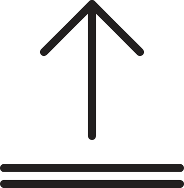 Siyah ve Beyaz Logo Simgesi PNG Biçimini Yükle. Web Sitesi Düğmesi, Mobil Uygulama Arayüzü, Dosya Aktarımı, Belge Paylaşımı, Bulut Depolama ve Veri Yedekleme için Minimalist Düz Tasarımlı Tek Renkli Ok Gönderme İşareti Grafiksel Elemanı