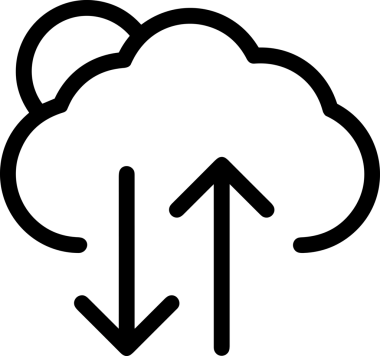 Siyah ve Beyaz Logo Simgesi PNG Biçimini Yükle. Web Sitesi Düğmesi, Mobil Uygulama Arayüzü, Dosya Aktarımı, Belge Paylaşımı, Bulut Depolama ve Veri Yedekleme için Minimalist Düz Tasarımlı Tek Renkli Ok Gönderme İşareti Grafiksel Elemanı