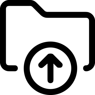 Siyah ve Beyaz Logo Simgesi PNG Biçimini Yükle. Web Sitesi Düğmesi, Mobil Uygulama Arayüzü, Dosya Aktarımı, Belge Paylaşımı, Bulut Depolama ve Veri Yedekleme için Minimalist Düz Tasarımlı Tek Renkli Ok Gönderme İşareti Grafiksel Elemanı