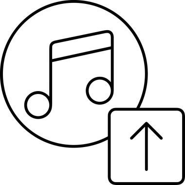 Siyah ve Beyaz Logo Simgesi PNG Biçimini Yükle. Web Sitesi Düğmesi, Mobil Uygulama Arayüzü, Dosya Aktarımı, Belge Paylaşımı, Bulut Depolama ve Veri Yedekleme için Minimalist Düz Tasarımlı Tek Renkli Ok Gönderme İşareti Grafiksel Elemanı