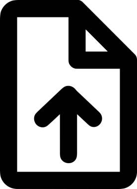 Siyah ve Beyaz Logo Simgesi PNG Biçimini Yükle. Web Sitesi Düğmesi, Mobil Uygulama Arayüzü, Dosya Aktarımı, Belge Paylaşımı, Bulut Depolama ve Veri Yedekleme için Minimalist Düz Tasarımlı Tek Renkli Ok Gönderme İşareti Grafiksel Elemanı