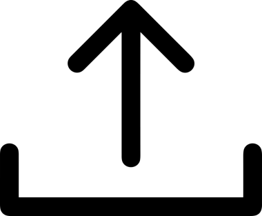 Siyah ve Beyaz Logo Simgesi PNG Biçimini Yükle. Web Sitesi Düğmesi, Mobil Uygulama Arayüzü, Dosya Aktarımı, Belge Paylaşımı, Bulut Depolama ve Veri Yedekleme için Minimalist Düz Tasarımlı Tek Renkli Ok Gönderme İşareti Grafiksel Elemanı