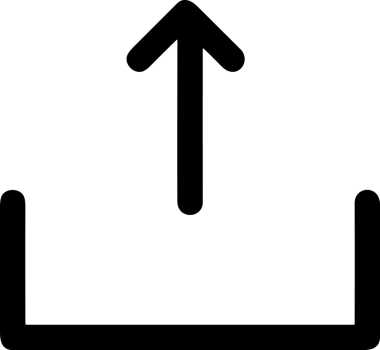 Siyah ve Beyaz Logo Simgesi PNG Biçimini Yükle. Web Sitesi Düğmesi, Mobil Uygulama Arayüzü, Dosya Aktarımı, Belge Paylaşımı, Bulut Depolama ve Veri Yedekleme için Minimalist Düz Tasarımlı Tek Renkli Ok Gönderme İşareti Grafiksel Elemanı