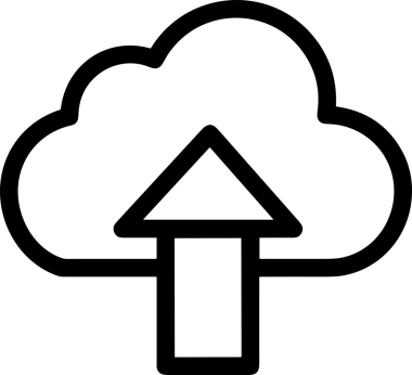 Siyah ve Beyaz Logo Simgesi PNG Biçimini Yükle. Web Sitesi Düğmesi, Mobil Uygulama Arayüzü, Dosya Aktarımı, Belge Paylaşımı, Bulut Depolama ve Veri Yedekleme için Minimalist Düz Tasarımlı Tek Renkli Ok Gönderme İşareti Grafiksel Elemanı
