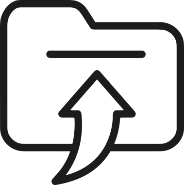 Siyah ve Beyaz Logo Simgesi PNG Biçimini Yükle. Web Sitesi Düğmesi, Mobil Uygulama Arayüzü, Dosya Aktarımı, Belge Paylaşımı, Bulut Depolama ve Veri Yedekleme için Minimalist Düz Tasarımlı Tek Renkli Ok Gönderme İşareti Grafiksel Elemanı