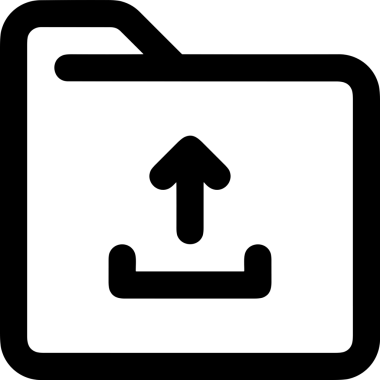 Siyah ve Beyaz Logo Simgesi PNG Biçimini Yükle. Web Sitesi Düğmesi, Mobil Uygulama Arayüzü, Dosya Aktarımı, Belge Paylaşımı, Bulut Depolama ve Veri Yedekleme için Minimalist Düz Tasarımlı Tek Renkli Ok Gönderme İşareti Grafiksel Elemanı