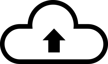 Siyah ve Beyaz Logo Simgesi PNG Biçimini Yükle. Web Sitesi Düğmesi, Mobil Uygulama Arayüzü, Dosya Aktarımı, Belge Paylaşımı, Bulut Depolama ve Veri Yedekleme için Minimalist Düz Tasarımlı Tek Renkli Ok Gönderme İşareti Grafiksel Elemanı