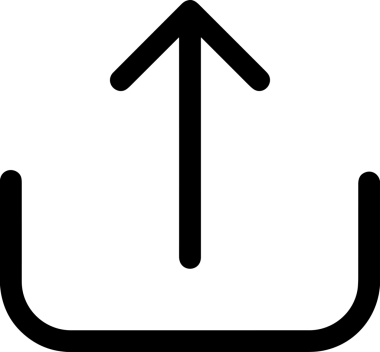 Siyah ve Beyaz Logo Simgesi PNG Biçimini Yükle. Web Sitesi Düğmesi, Mobil Uygulama Arayüzü, Dosya Aktarımı, Belge Paylaşımı, Bulut Depolama ve Veri Yedekleme için Minimalist Düz Tasarımlı Tek Renkli Ok Gönderme İşareti Grafiksel Elemanı