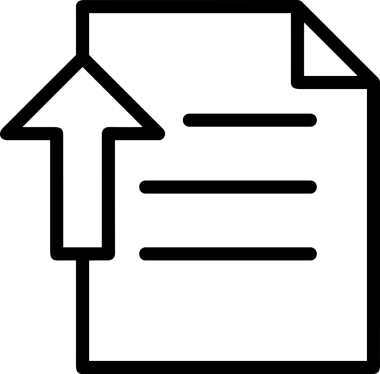 Siyah ve Beyaz Logo Simgesi PNG Biçimini Yükle. Web Sitesi Düğmesi, Mobil Uygulama Arayüzü, Dosya Aktarımı, Belge Paylaşımı, Bulut Depolama ve Veri Yedekleme için Minimalist Düz Tasarımlı Tek Renkli Ok Gönderme İşareti Grafiksel Elemanı