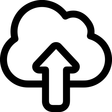 Siyah ve Beyaz Logo Simgesi PNG Biçimini Yükle. Web Sitesi Düğmesi, Mobil Uygulama Arayüzü, Dosya Aktarımı, Belge Paylaşımı, Bulut Depolama ve Veri Yedekleme için Minimalist Düz Tasarımlı Tek Renkli Ok Gönderme İşareti Grafiksel Elemanı