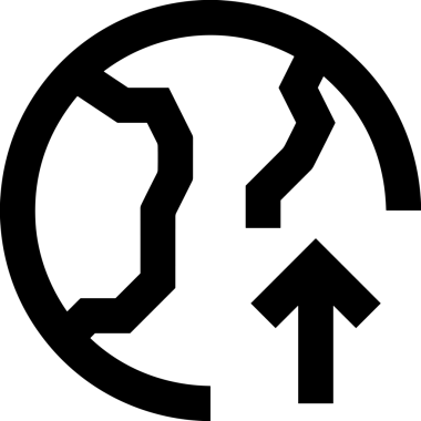 Siyah ve Beyaz Logo Simgesi PNG Biçimini Yükle. Web Sitesi Düğmesi, Mobil Uygulama Arayüzü, Dosya Aktarımı, Belge Paylaşımı, Bulut Depolama ve Veri Yedekleme için Minimalist Düz Tasarımlı Tek Renkli Ok Gönderme İşareti Grafiksel Elemanı