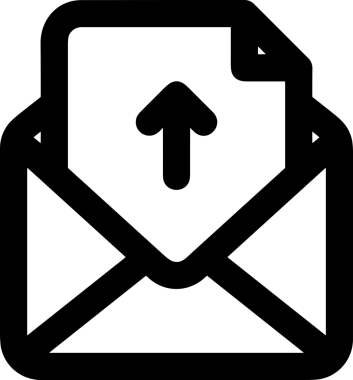 Siyah ve Beyaz Logo Simgesi PNG Biçimini Yükle. Web Sitesi Düğmesi, Mobil Uygulama Arayüzü, Dosya Aktarımı, Belge Paylaşımı, Bulut Depolama ve Veri Yedekleme için Minimalist Düz Tasarımlı Tek Renkli Ok Gönderme İşareti Grafiksel Elemanı