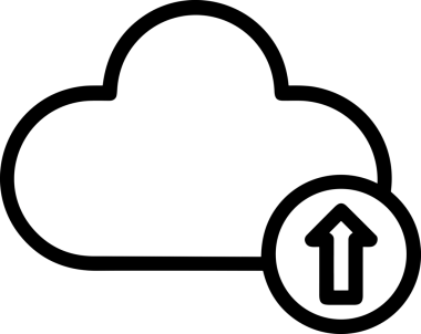 Siyah ve Beyaz Logo Simgesi PNG Biçimini Yükle. Web Sitesi Düğmesi, Mobil Uygulama Arayüzü, Dosya Aktarımı, Belge Paylaşımı, Bulut Depolama ve Veri Yedekleme için Minimalist Düz Tasarımlı Tek Renkli Ok Gönderme İşareti Grafiksel Elemanı