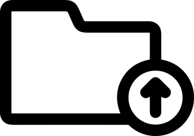 Siyah ve Beyaz Logo Simgesi PNG Biçimini Yükle. Web Sitesi Düğmesi, Mobil Uygulama Arayüzü, Dosya Aktarımı, Belge Paylaşımı, Bulut Depolama ve Veri Yedekleme için Minimalist Düz Tasarımlı Tek Renkli Ok Gönderme İşareti Grafiksel Elemanı