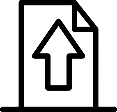 Siyah ve Beyaz Logo Simgesi PNG Biçimini Yükle. Web Sitesi Düğmesi, Mobil Uygulama Arayüzü, Dosya Aktarımı, Belge Paylaşımı, Bulut Depolama ve Veri Yedekleme için Minimalist Düz Tasarımlı Tek Renkli Ok Gönderme İşareti Grafiksel Elemanı