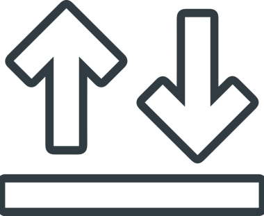 Siyah ve Beyaz Logo Simgesi PNG Biçimini Yükle. Web Sitesi Düğmesi, Mobil Uygulama Arayüzü, Dosya Aktarımı, Belge Paylaşımı, Bulut Depolama ve Veri Yedekleme için Minimalist Düz Tasarımlı Tek Renkli Ok Gönderme İşareti Grafiksel Elemanı