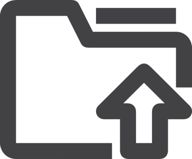 Siyah ve Beyaz Logo Simgesi PNG Biçimini Yükle. Web Sitesi Düğmesi, Mobil Uygulama Arayüzü, Dosya Aktarımı, Belge Paylaşımı, Bulut Depolama ve Veri Yedekleme için Minimalist Düz Tasarımlı Tek Renkli Ok Gönderme İşareti Grafiksel Elemanı