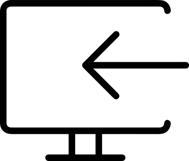 Siyah ve Beyaz Logo Simgesi PNG Biçimini Yükle. Web Sitesi Düğmesi, Mobil Uygulama Arayüzü, Dosya Aktarımı, Belge Paylaşımı, Bulut Depolama ve Veri Yedekleme için Minimalist Düz Tasarımlı Tek Renkli Ok Gönderme İşareti Grafiksel Elemanı