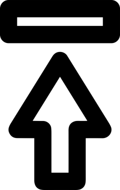 Siyah ve Beyaz Logo Simgesi PNG Biçimini Yükle. Web Sitesi Düğmesi, Mobil Uygulama Arayüzü, Dosya Aktarımı, Belge Paylaşımı, Bulut Depolama ve Veri Yedekleme için Minimalist Düz Tasarımlı Tek Renkli Ok Gönderme İşareti Grafiksel Elemanı