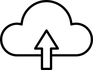 Siyah ve Beyaz Logo Simgesi PNG Biçimini Yükle. Web Sitesi Düğmesi, Mobil Uygulama Arayüzü, Dosya Aktarımı, Belge Paylaşımı, Bulut Depolama ve Veri Yedekleme için Minimalist Düz Tasarımlı Tek Renkli Ok Gönderme İşareti Grafiksel Elemanı