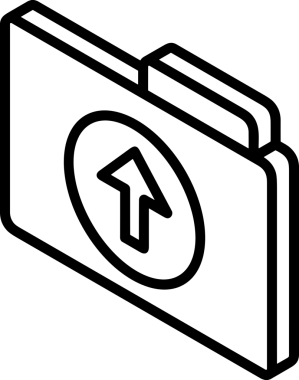 Siyah ve Beyaz Logo Simgesi PNG Biçimini Yükle. Web Sitesi Düğmesi, Mobil Uygulama Arayüzü, Dosya Aktarımı, Belge Paylaşımı, Bulut Depolama ve Veri Yedekleme için Minimalist Düz Tasarımlı Tek Renkli Ok Gönderme İşareti Grafiksel Elemanı