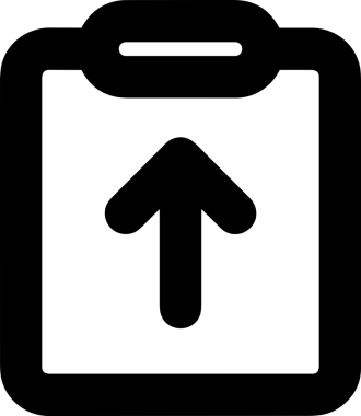 Siyah ve Beyaz Logo Simgesi PNG Biçimini Yükle. Web Sitesi Düğmesi, Mobil Uygulama Arayüzü, Dosya Aktarımı, Belge Paylaşımı, Bulut Depolama ve Veri Yedekleme için Minimalist Düz Tasarımlı Tek Renkli Ok Gönderme İşareti Grafiksel Elemanı