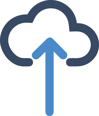 Siyah ve Beyaz Logo Simgesi PNG Biçimini Yükle. Web Sitesi Düğmesi, Mobil Uygulama Arayüzü, Dosya Aktarımı, Belge Paylaşımı, Bulut Depolama ve Veri Yedekleme için Minimalist Düz Tasarımlı Tek Renkli Ok Gönderme İşareti Grafiksel Elemanı