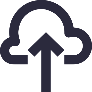 Siyah ve Beyaz Logo Simgesi PNG Biçimini Yükle. Web Sitesi Düğmesi, Mobil Uygulama Arayüzü, Dosya Aktarımı, Belge Paylaşımı, Bulut Depolama ve Veri Yedekleme için Minimalist Düz Tasarımlı Tek Renkli Ok Gönderme İşareti Grafiksel Elemanı