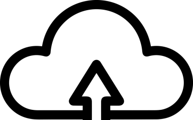 Siyah ve Beyaz Logo Simgesi PNG Biçimini Yükle. Web Sitesi Düğmesi, Mobil Uygulama Arayüzü, Dosya Aktarımı, Belge Paylaşımı, Bulut Depolama ve Veri Yedekleme için Minimalist Düz Tasarımlı Tek Renkli Ok Gönderme İşareti Grafiksel Elemanı