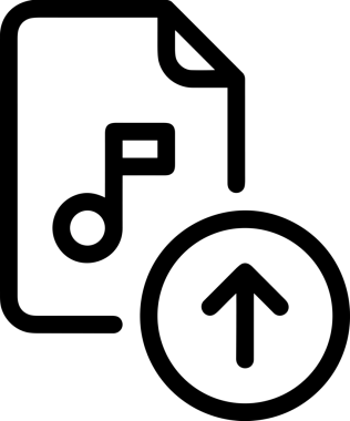 Siyah ve Beyaz Logo Simgesi PNG Biçimini Yükle. Web Sitesi Düğmesi, Mobil Uygulama Arayüzü, Dosya Aktarımı, Belge Paylaşımı, Bulut Depolama ve Veri Yedekleme için Minimalist Düz Tasarımlı Tek Renkli Ok Gönderme İşareti Grafiksel Elemanı