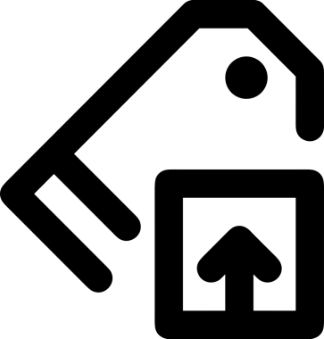 Siyah ve Beyaz Logo Simgesi PNG Biçimini Yükle. Web Sitesi Düğmesi, Mobil Uygulama Arayüzü, Dosya Aktarımı, Belge Paylaşımı, Bulut Depolama ve Veri Yedekleme için Minimalist Düz Tasarımlı Tek Renkli Ok Gönderme İşareti Grafiksel Elemanı